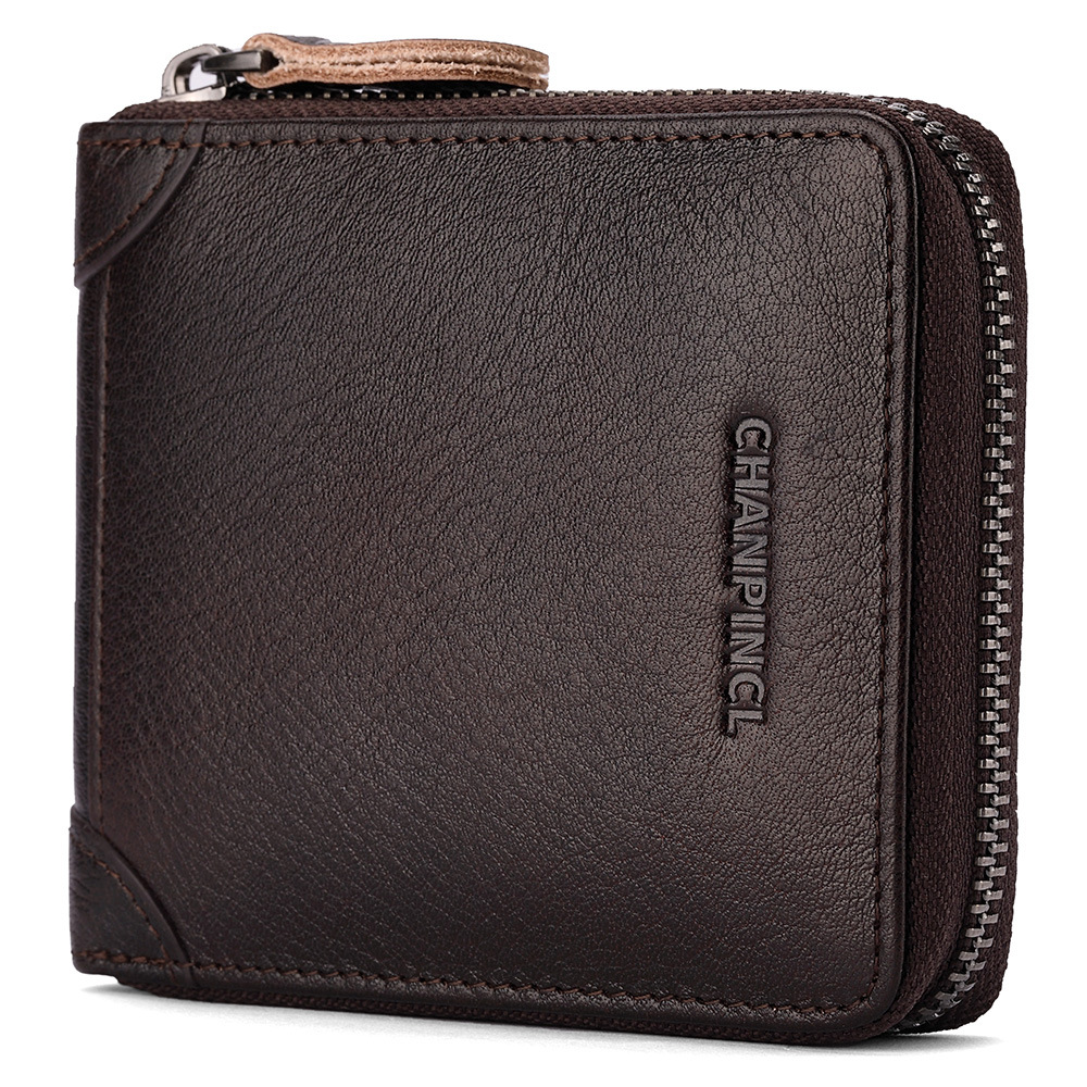 Picture of Cross-Border Delivery C Brand Boxed Men's Wallet First-Layer Cowhide Coin Bag Zipper Wallet Horizontal Multi-Functional Wallet