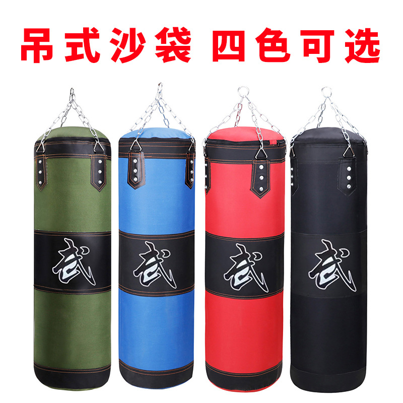 Picture of Manufacturer Supplies Oxford Cloth Boxing Sandbags, Sanda Adult Hanging Sandbags, Hanging Household Hollow Self-Filling Sandbags