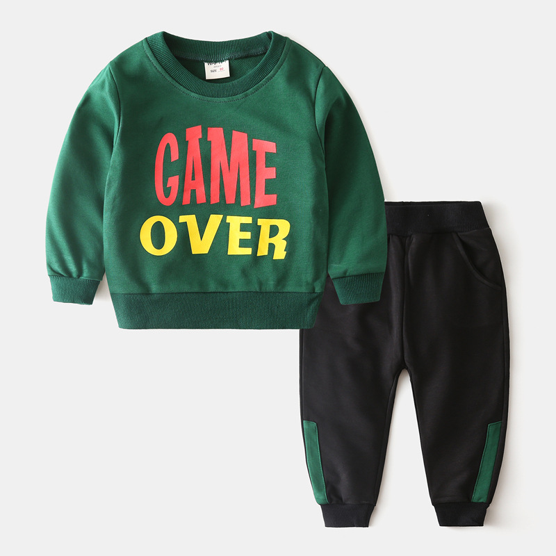 Picture of Children's Suit 2024 Autumn Children's Clothing Boys' Sweaters and Pants Two-Piece Set Baby Cartoon Tops Casual Wear Wholesale
