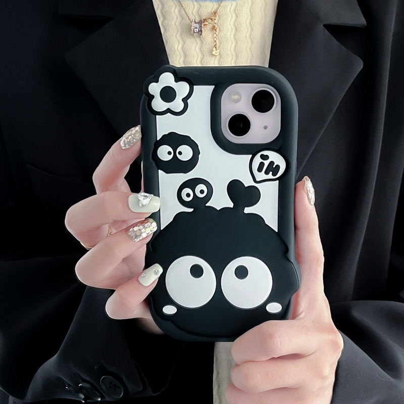 Picture of Cartoon Cute Briquette Expression Suitable for Iphone14Pro Max Apple 12 Mobile Phone Case 11 Soft Silicone Case 13 New