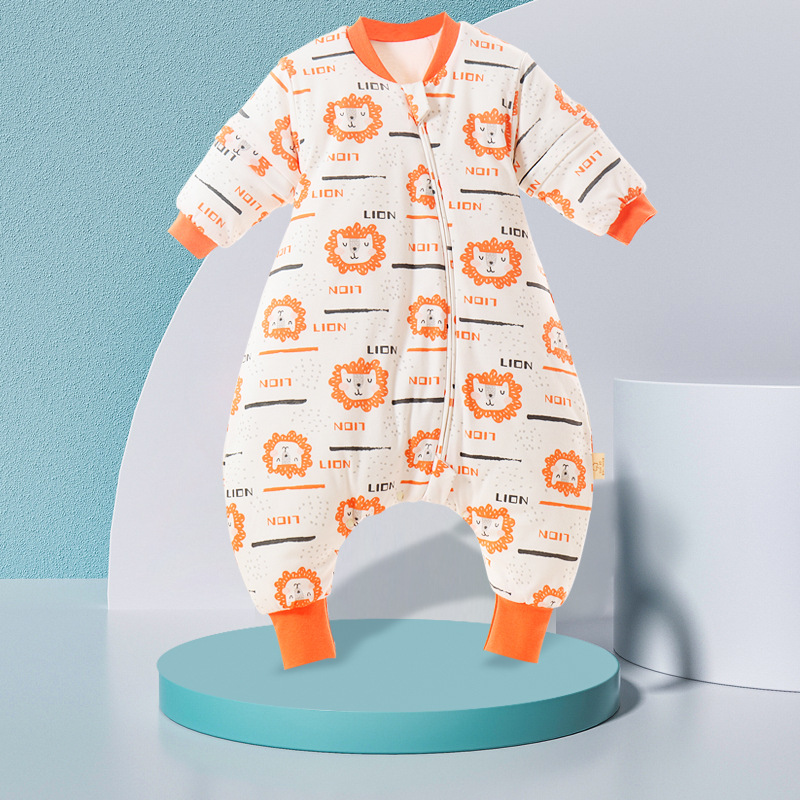 Picture of Spring and Autumn Thin Children's Sleeping Bag Constant Temperature Infant and Toddler Class a Split Leg Sleeping Bag Cartoon Pure Cotton Baby Sleeping Bag with Detachable Sleeves