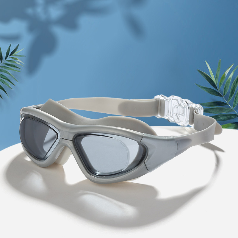 Picture of Qi Lang diving glasses waterproof anti-fog swimming goggles large frame adult unisex professional racing training swimming goggles