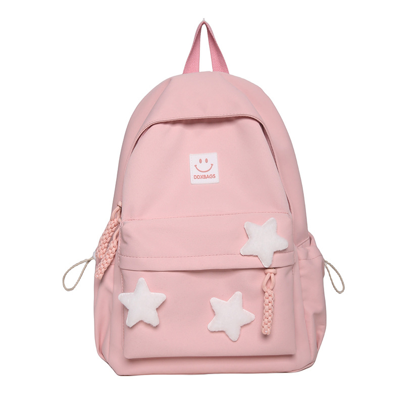 Picture of Small Fresh Stars Artistic Canvas Student Schoolbag 2024 Spring and Summer New Large Capacity Backpack for Junior and Senior High School Students