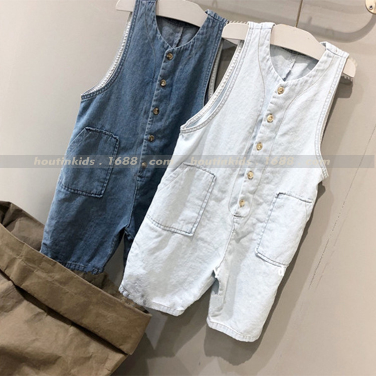 Picture of 2024 Children's Wear Spring and Summer Wear Korean Explosions Family Kid Wear Korean Fan Style Loose Style Thin Denim Jumpsuit