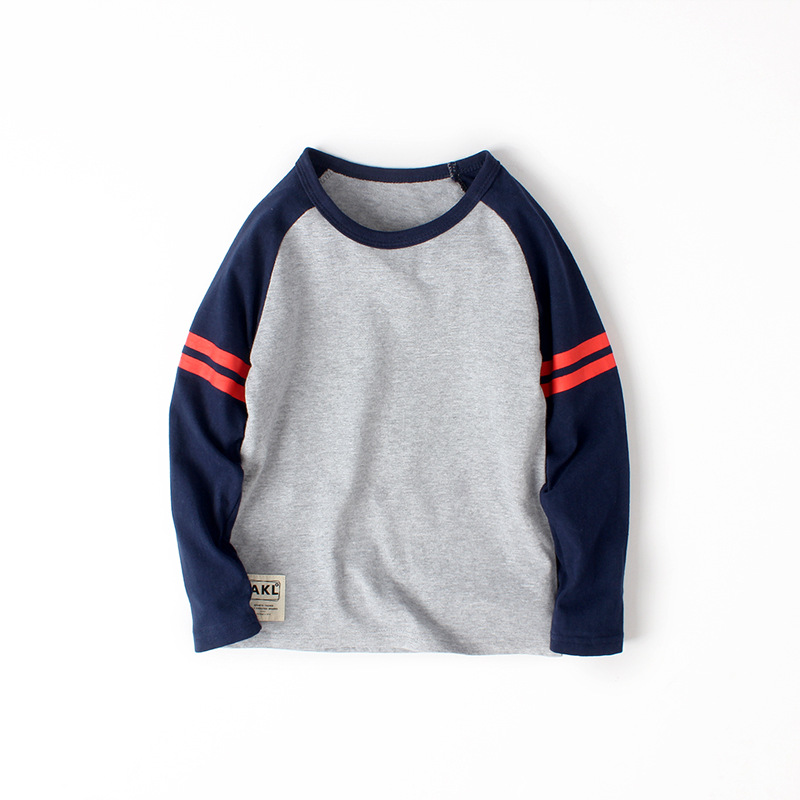Picture of Children's T-shirt 2025 Spring Korean New Children's Wear Long Sleeve Mid-Big Children's Cotton Boys' Long Sleeve Base Shirt