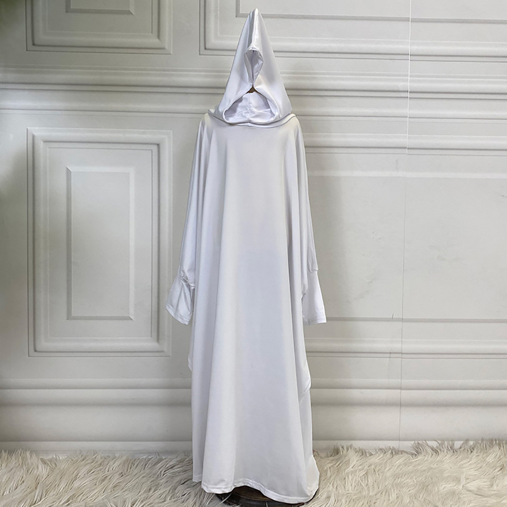 Picture of Large Swing Solid Color Fashion Batwing Sleeve Children's Dress 6399