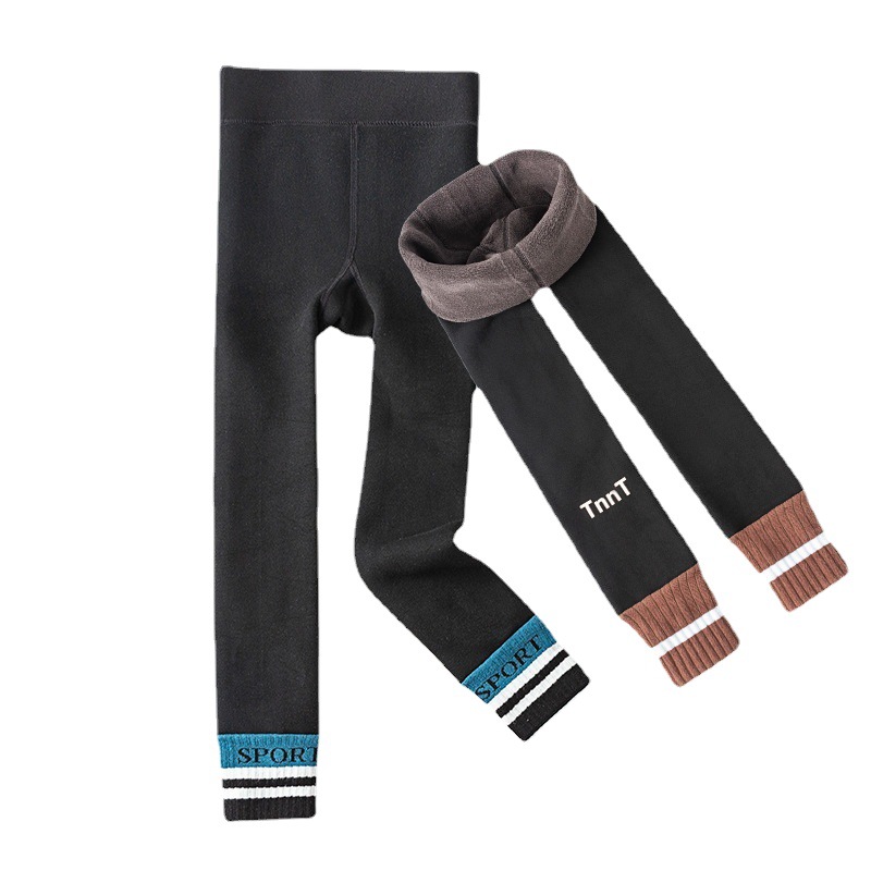 Picture of Children's Cashmere Thickened Foot Foot Pantyhose Autumn and Winter Girls' One-piece Cashmere Pantyhose Dance Warm Pantyhose