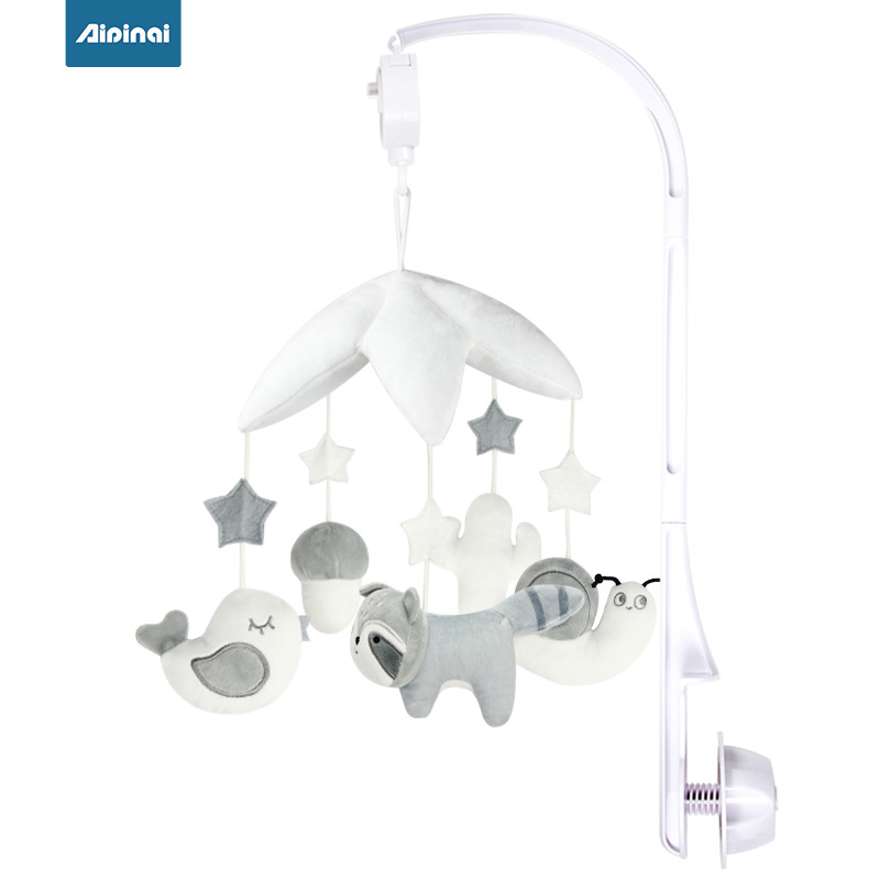 Picture of Newborn Bedside Rattle Baby Carriage Rotating Music Bed Hanging Bed Bell Baby Soothing Pendant Hanging Doll