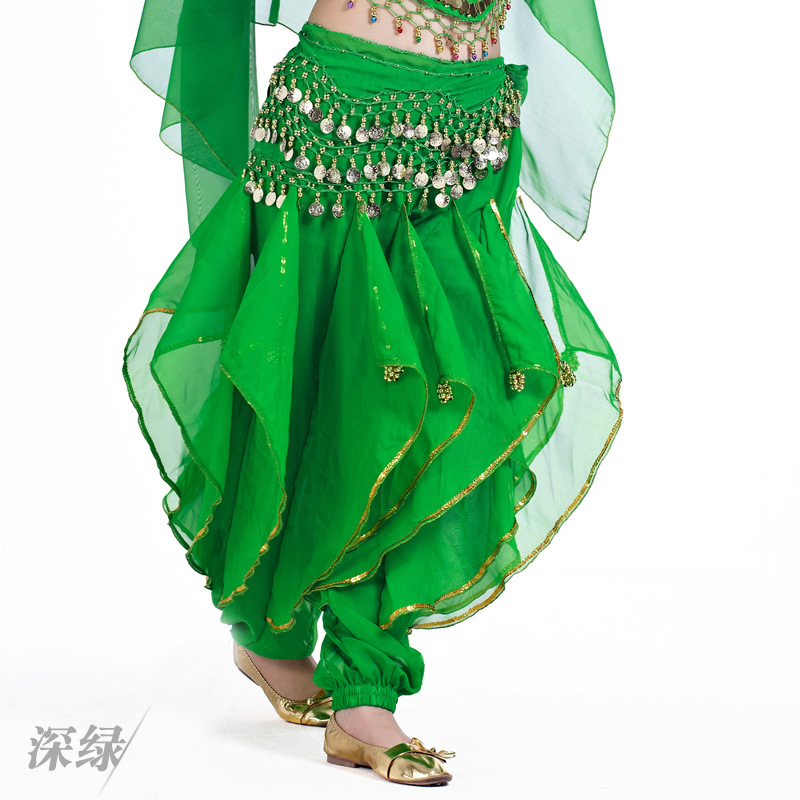 Picture of Belly Dance Clothing Chiffon Lantern Pants Dance Performance Underwear Swivel Pants Halloween Decorative Pants Tribal Dance Pants