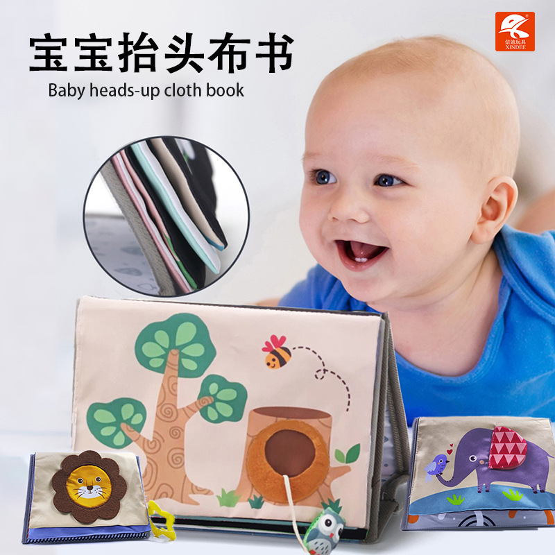 Cross-Border New Product Baby Foldable Desk Calendar Cloth Book Stereo Color Head up Enlightenment Training Haha Mirror Cloth Book Toy