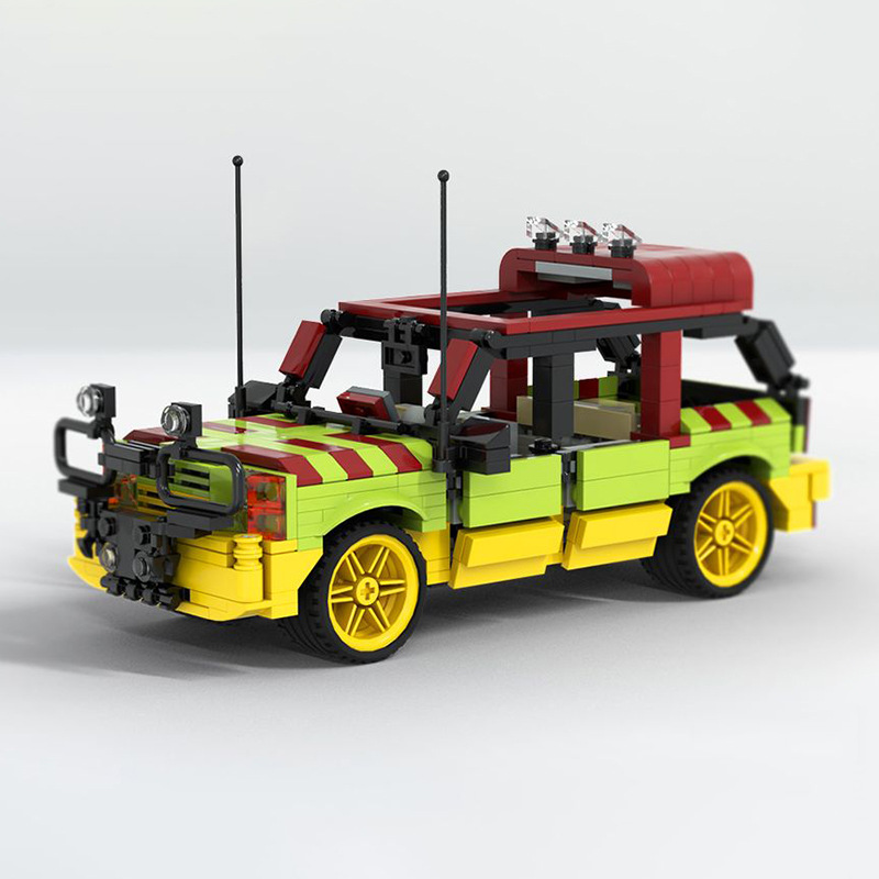 Picture of MOC Car Model Compatible with Lego Jurassic Explorer Puzzle Assembled Creative Model Decoration Children's Gift