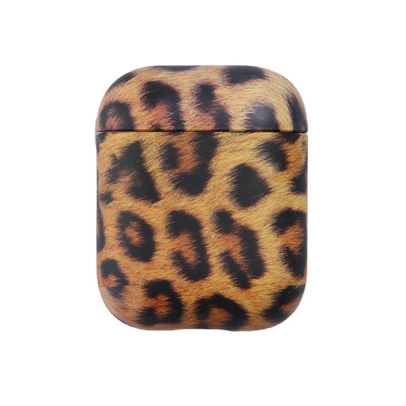 Picture of Personalized leopard zebra print airpods protective cover for Apple 1/2/3 generation Bluetooth earphone cover water sticker PC hard