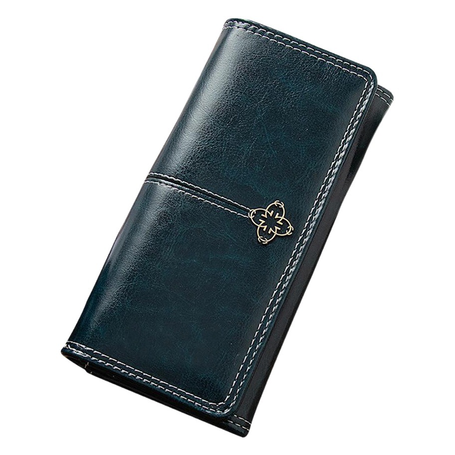 Women's Wallet Long Retro European and American Zipper Large Capacity Multi-card Foreign Trade Multi-function Two-fold Student Clutch Bag