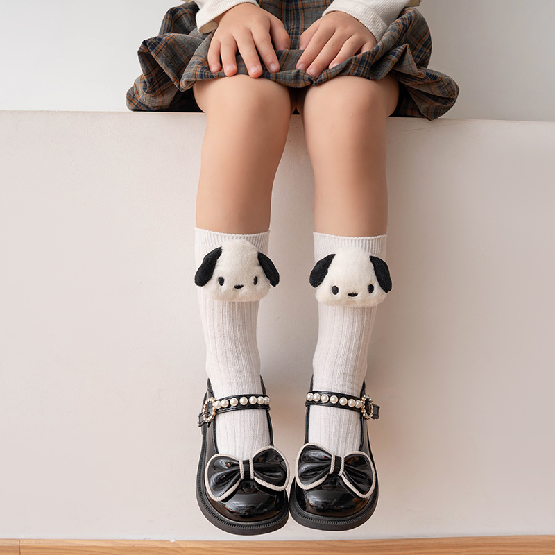 Picture of Children's cartoon socks boys and girls tube socks three-dimensional doll cute kulomi doll pile socks manufacturers wholesale