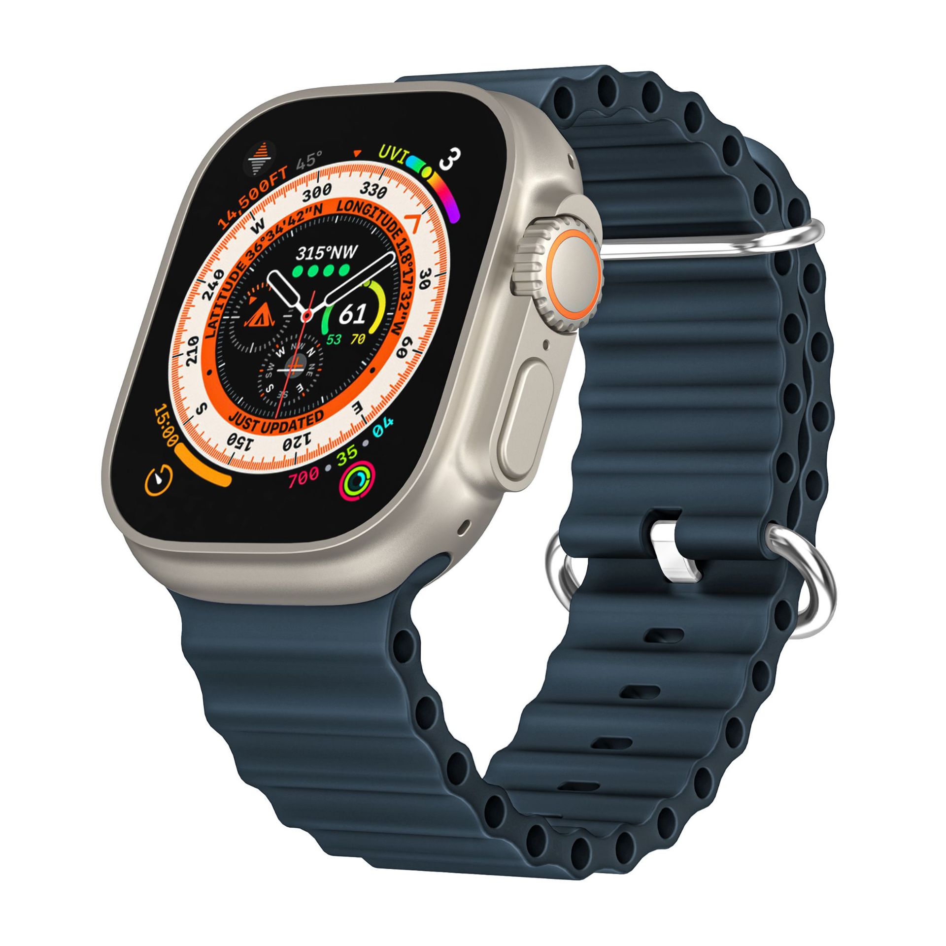 Picture of For Apple watchs10 Silicone Strap iwatch9Ultra Ocean Wave Silicone Strap