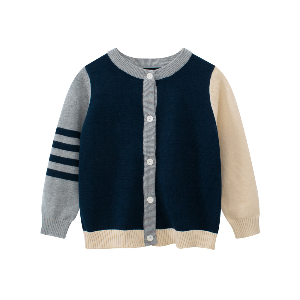 Picture of 27kids Korean style children's clothing spring new 2024 children's sweater coat knitwear baby boys' clothes wholesale