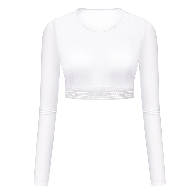 Picture of Golf sun protection clothes women's UV protection sports ice silk sleeve bottoming shirt mesh thin shawl women's tights