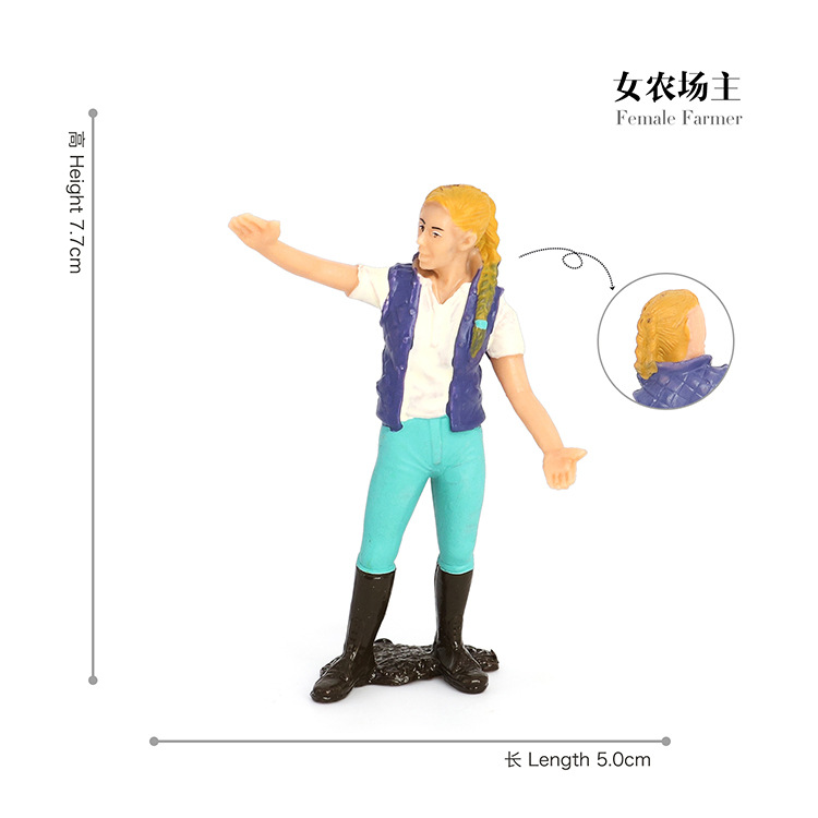 Picture of Cross-border Simulation Plant Doll Model Scene Ornaments DIY Farm House Workers Fence Stone Model Toys