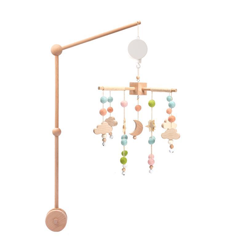 Picture of Nordic style foreign trade baby bed bell accessories bracket infant comfort toy music box bed bell bracket three-piece set