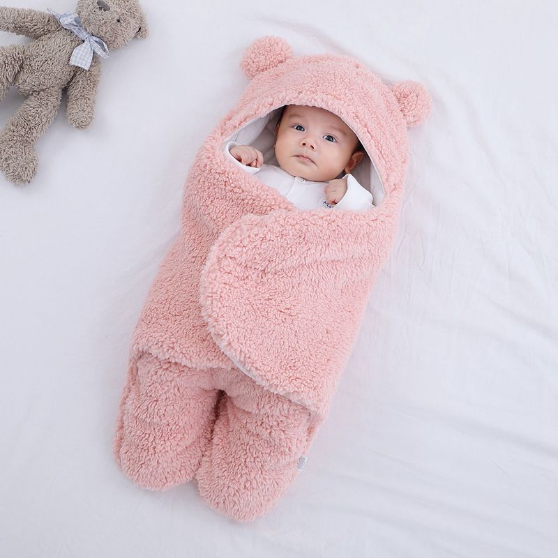 Picture of Coated Baby Newborn Baby Sleeping Bag Anti-Scare Swaddling Baby Supplies for Newborn Baby in Autumn and Winter