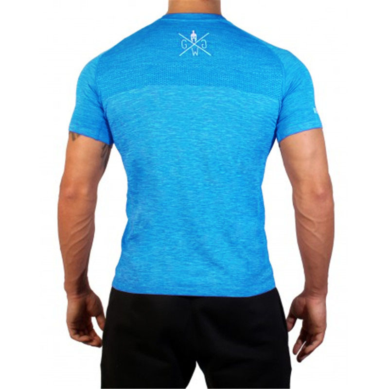 Picture of Muscle Fitness Men's Training Elastic Quick-drying T-shirt Running Suit Room Sports Exercise Quick-drying Short-sleeved Top