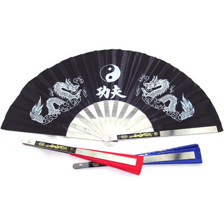 Picture of Stainless Steel Taiji Fan Fitness Kung Fu Fan Taijiquan Martial Arts Performance Fan Dance Fan Square Dance Fan