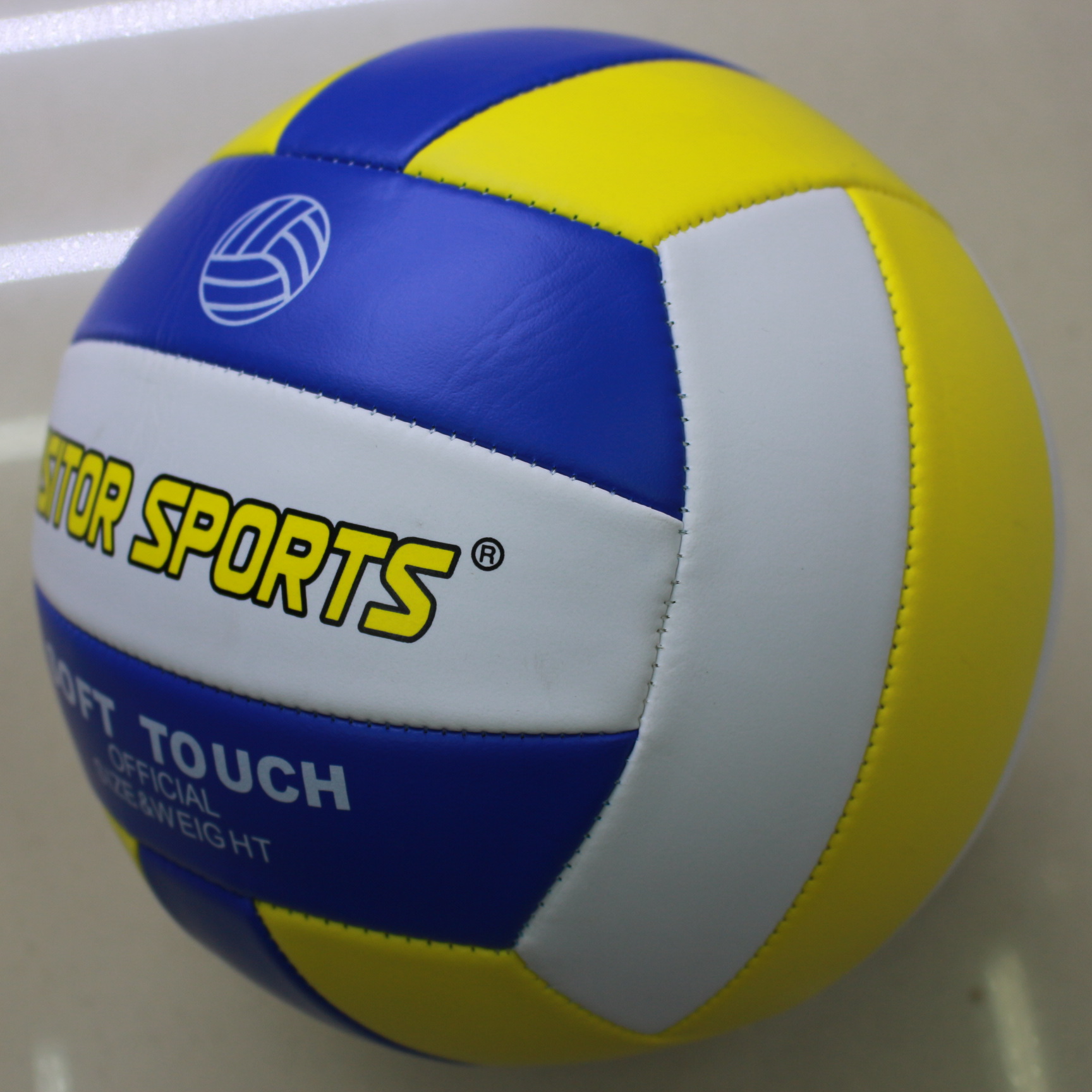 Picture of Authentic No.5 yellow blue white foam volleyball senior high school entrance examination standard competition soft volleyball large quantity discount can be issued on behalf
