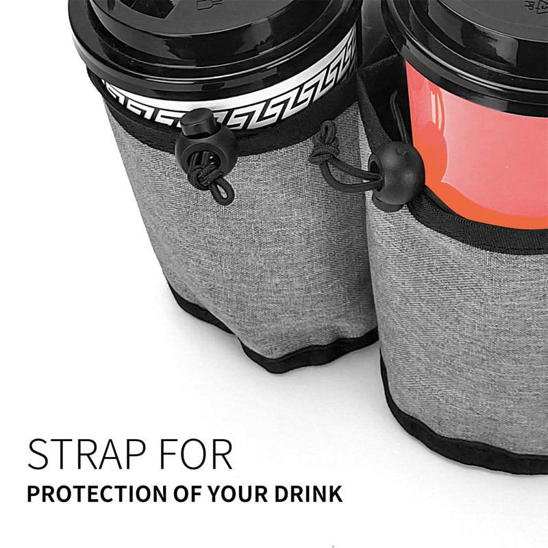 Picture of Wholesale luggage armrest storage bag water cup beverage storage bag travel cup holder pull rod luggage portable cup cover