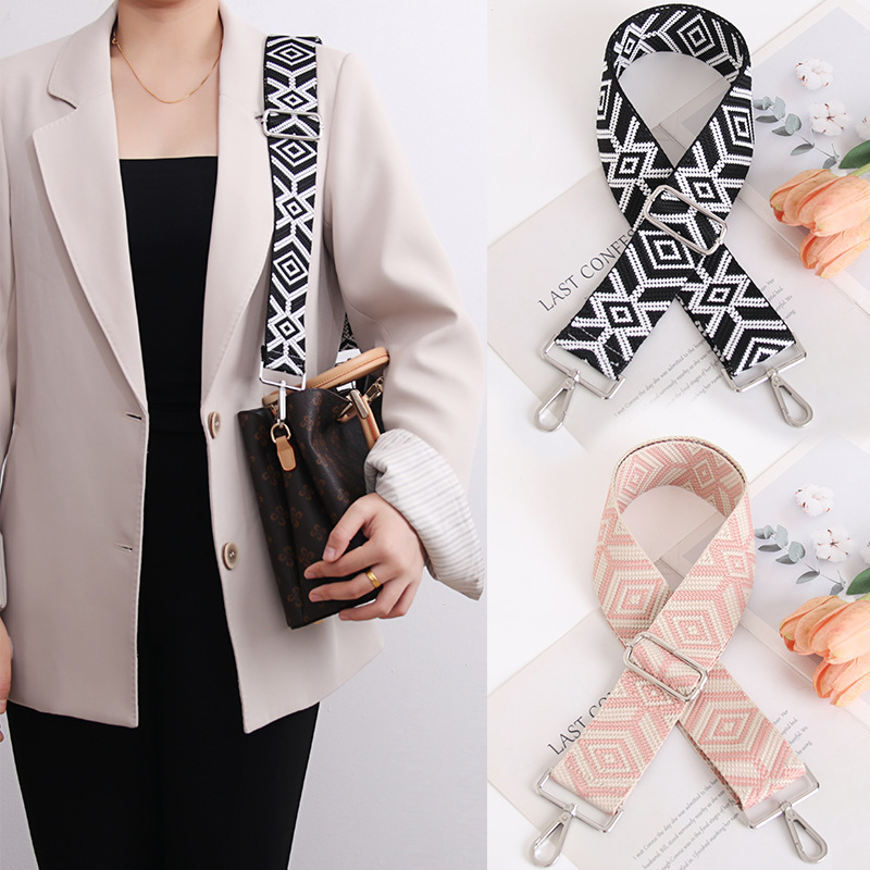 Picture of In stock 5cm widened women's bag strap shoulder strap accessories light luxury versatile polygon pattern crossbody strap shoulder strap
