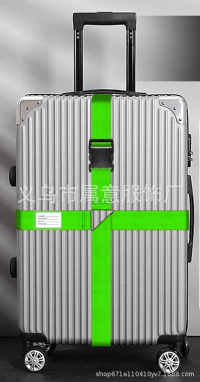 Picture of Luggage case strap cross packing belt consignment reinforcement belt fixed buckle bundle suitcase explosion-proof belt customs code lock