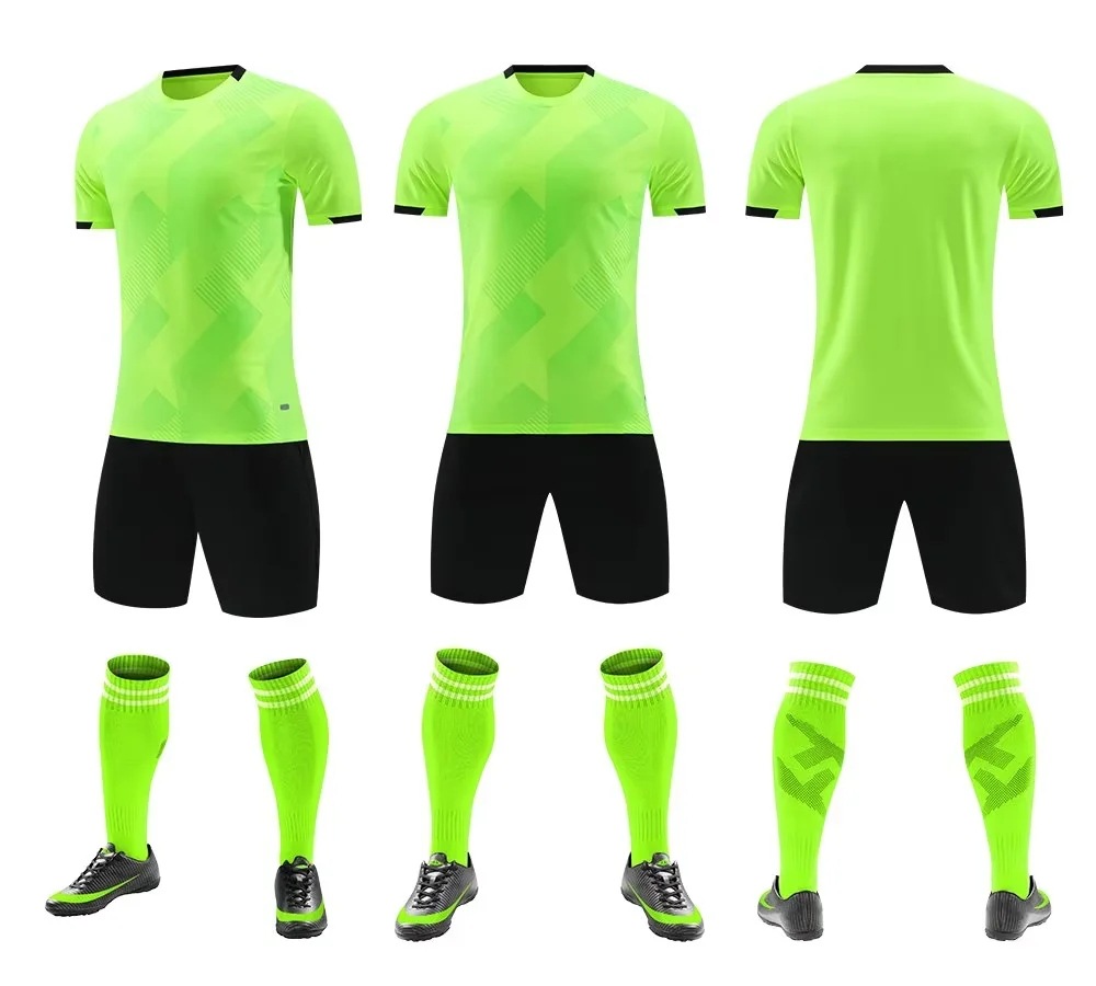 Picture of Football uniform set for primary and secondary school students adult children football training uniform short-sleeved competition team uniform student sports jersey
