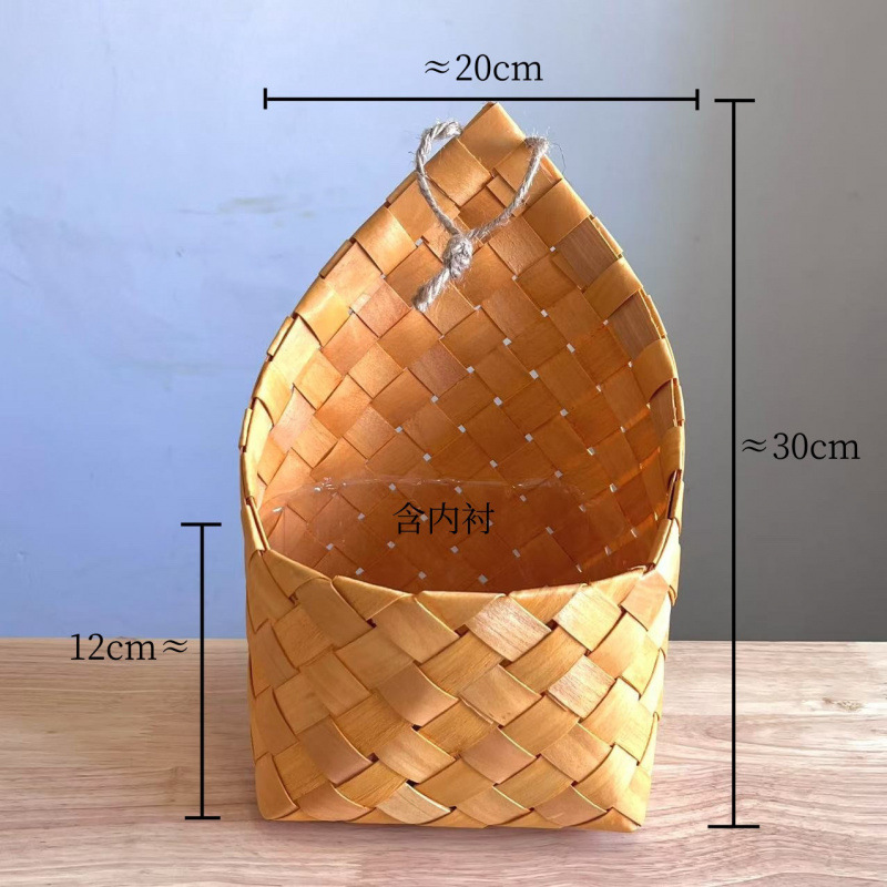 Picture of Seagrass Woven Storage Basket Wall-mounted Basket Storage Rack, Garden Plant Basket Busp Woven Hanging Basket Hanging Pot Flower Pot
