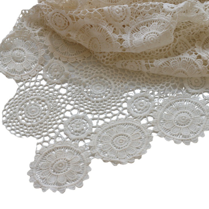 Picture of Lace Hollow Cotton Background Cloth Blanket Carpicnic Mat Home Newborn Photography Props Tablecloth