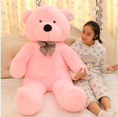 Picture of Plush Doll Doll White Powder Brown Large Teddy Bear Rag Doll Toy Girlfriend Gift Girls Children Pillow