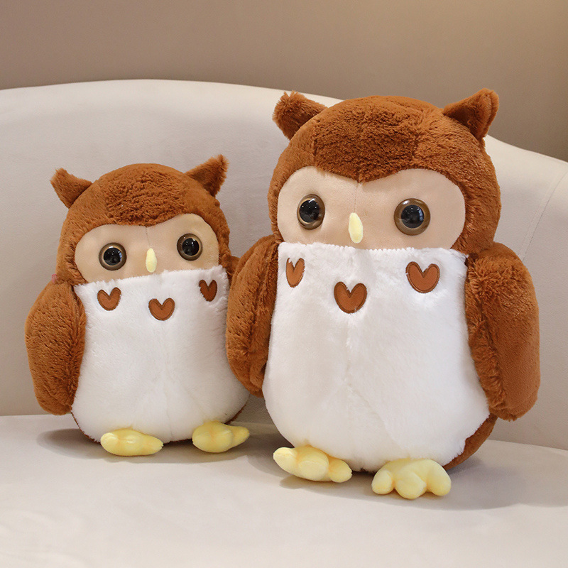 Picture of Simulation Owl Doll Cute Eagle Plush Doll Realistic Night Owl Night Owl Bald Eagle Doll Props