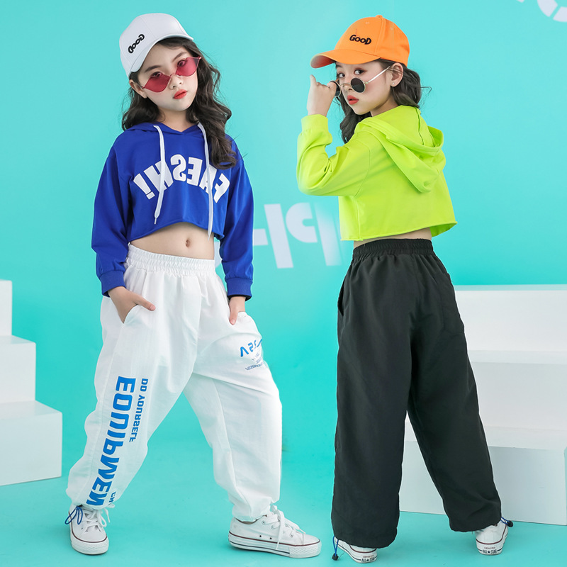 Picture of New Hip-Hop Girls' Street Dance Suit Trendy Show Korean Crop Top Children's Jazz Dance Table Performance Costume