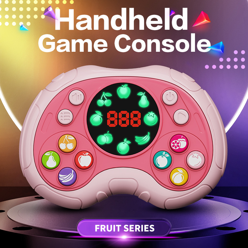 Picture of Cross-border children's educational sound and light music speed push press music fruit finger through competitive game machine decompression toy