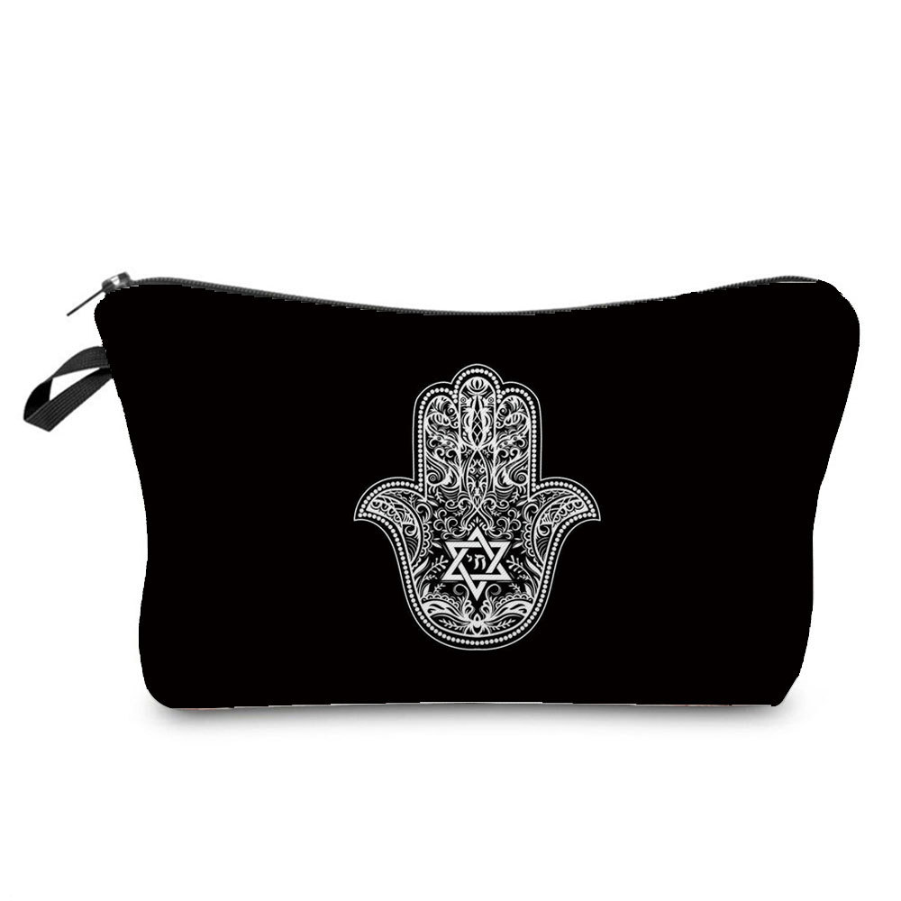 Picture of Factory Direct geometric printing cosmetic bag simple pattern wash bag portable travel cosmetics storage bag