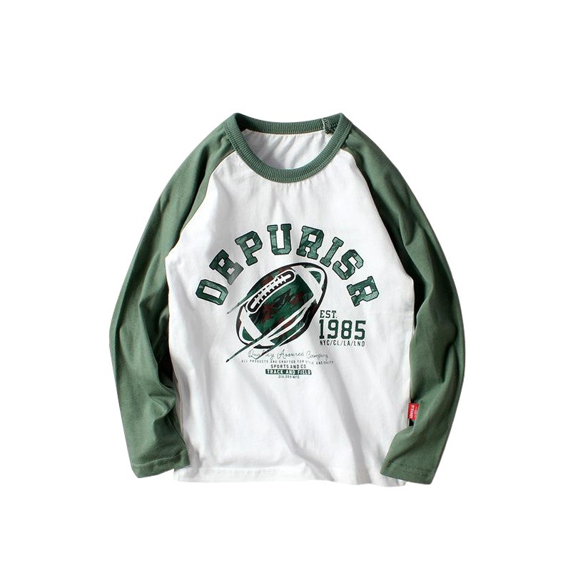 Children's T-shirt 2025 Spring Korean New Children's Wear Long Sleeve Mid-Big Children's Cotton Boys' Long Sleeve Base Shirt