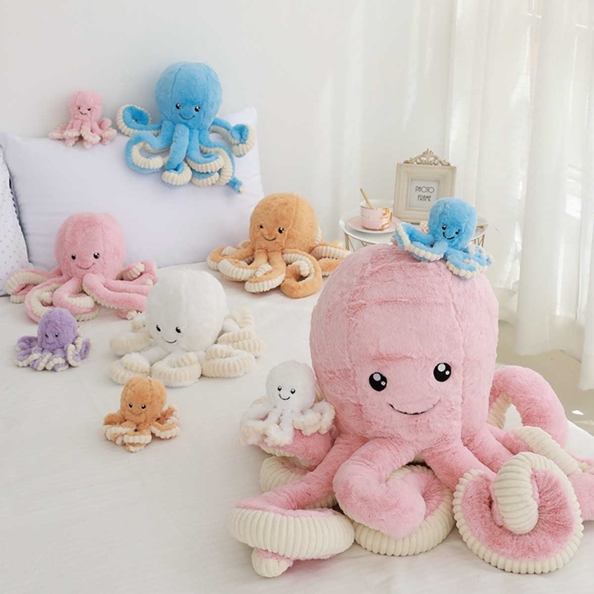 Factory Supply Cross-border Octopus Big Octopus Doll Plush Toy Activity Gift Prizes Valentine's Day Gift