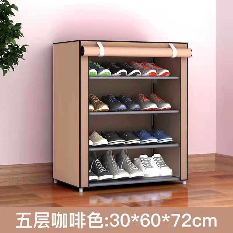 Picture of Simple Shoe Rack Multi-layer Steel Pipe Assembly Dustproof Shoe Cabinet Student Dormitory Home Storage Cabinet Economical Shoe Cabinet Shoe Rack