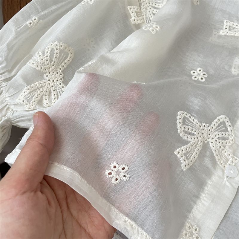 Picture of Summer 2025 New Children's Jacket Thin Ice Silk Baby Girl Lightweight Stylish Forest Style Girls' Sun Protection Clothing