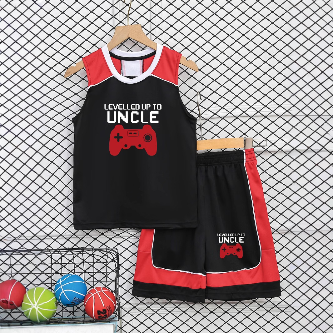 Picture of Children's Sportswear suit Boys Summer Vest Shorts Two-piece Mesh Casual Clothing Student Training Clothing Fashion