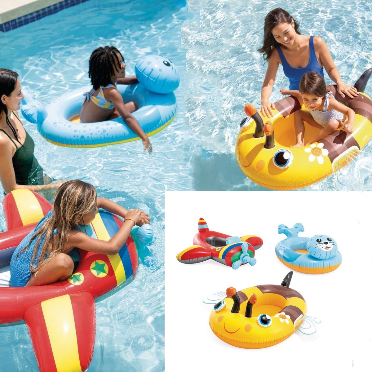 INTEX baby swimming ring underarm children children baby swimming ring umbrella cover sunshade seat ring 0-1-3-6 years old