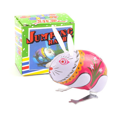 Picture of Children's chain tin frog jumping frog toy tin frog nostalgic classic Tin Toy