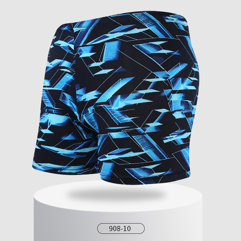 Picture of Explosions swimming trunks adult men's plus size anti-embarrassment boxer men's printing beach hot spring swimming trunks factory wholesale