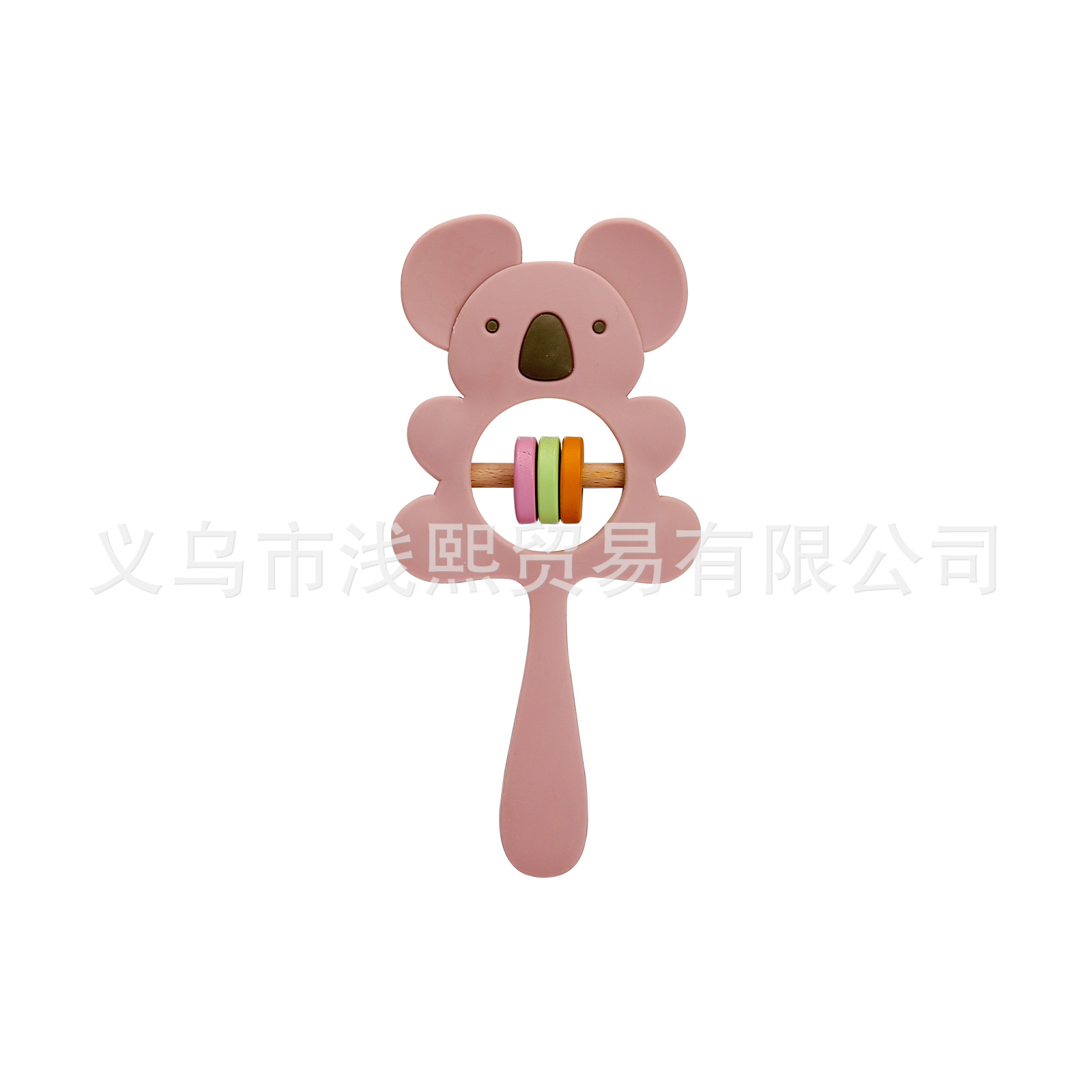 Picture of Silicone Koala Animal Baby Hand Catch Rattle Can Gnaw Gum Baby Soothing Puzzle Bell Elephant Hand Cattle