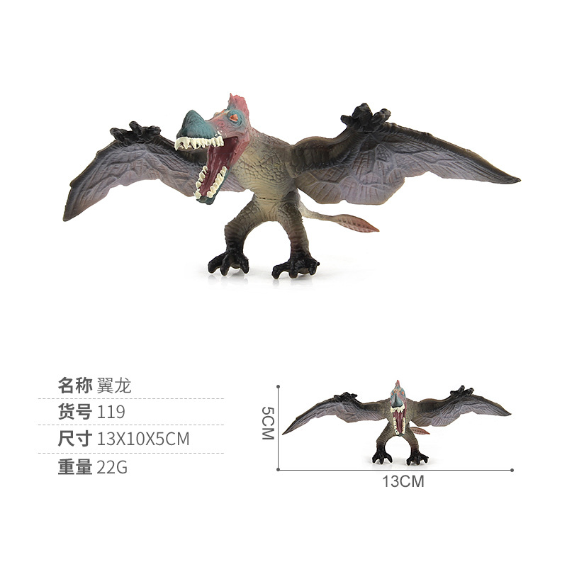 Picture of Children's new simulation Jurassic dinosaur model lower jaw movable solid pterosaurus Tyrannosaurus