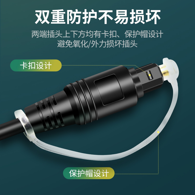 Picture of Optical fiber audio cable Toslink digital audio optical fiber S/PDIF TV Echo Wall sound bully speaker optical fiber cable