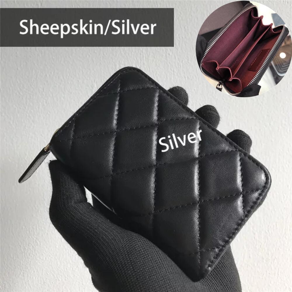 Picture of Grandma Fragrant Luxury Rhomboid Small Fragrance Fashion Sheepskin Credit Card Holder Card Case Coin Purse Card Holder Cross-border Explosions